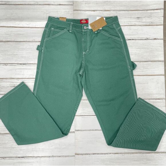Dickies Juniors' Women's Carpenter Pants - Ivy Green 9/29 - Picture 2 of 6